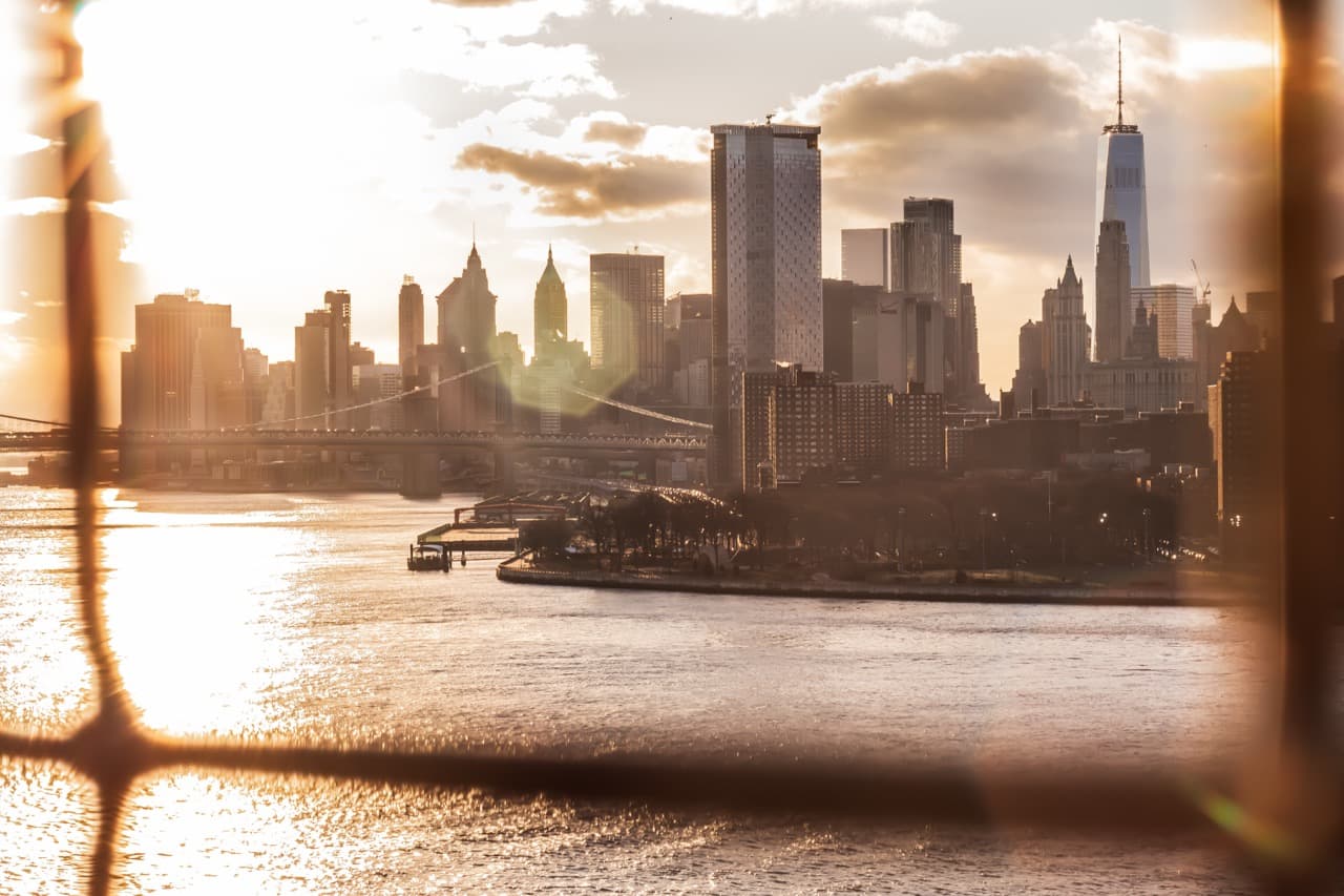 New York City at sunset